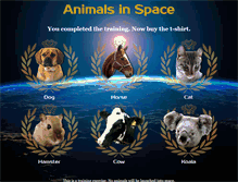 Tablet Screenshot of animals-in-space.com